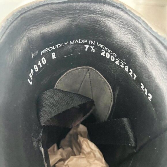 Lane Dustoff Women’s Western Moto Boots Gray Leather Harness Zip Ankle Size 7.5 - Picture 9 of 11